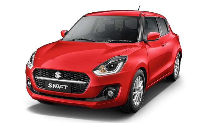 Drive your Solid Fire Red Maruti SWIFT BSVI home from Indus Motors 