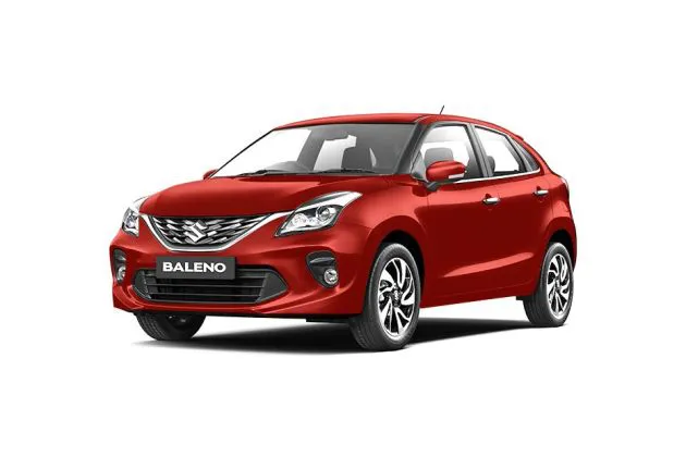 Drive your Pearl Phoenix Red Maruti BALENO home from Indus Motors 