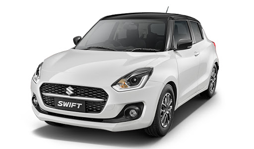 Drive your Pear Artic White With Pearl Midnight Black Roof Maruti SWIFT BSVI home from Indus Motors 