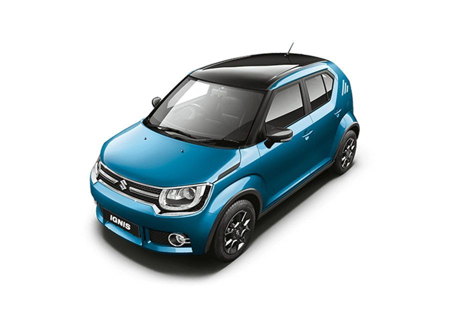 Drive your Tinsel Blue with Midnight Black Maruti IGNIS home from Indus Motors 